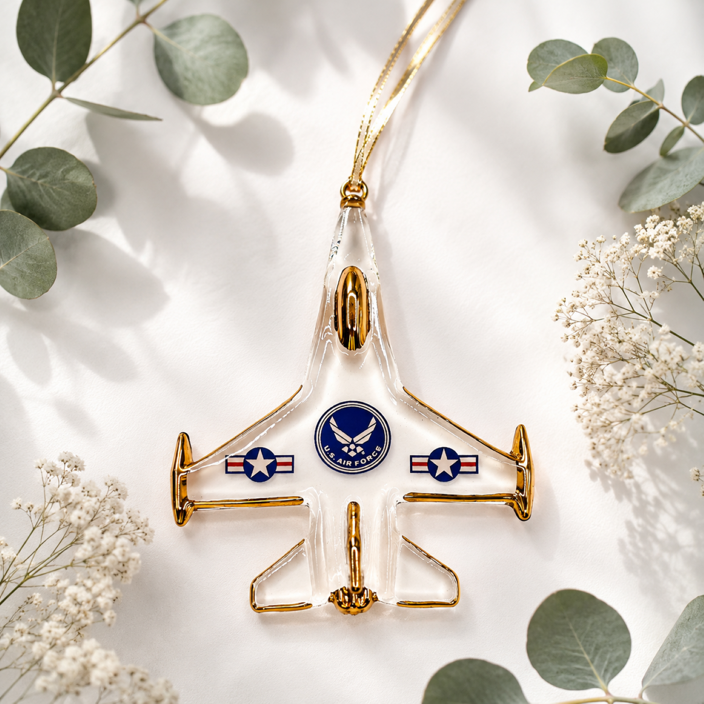 Air Force F-16 Jet Ornament Military Jet Christmas Ornament Gift for Airman