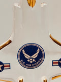 U.S. Air Force F-35 Jet Ornament Handcrafted Glass Military Keepsake