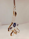U.S. Air Force F-35 Jet Ornament Handcrafted Glass Military Keepsake