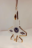 U.S. Air Force F-35 Jet Ornament Handcrafted Glass Military Keepsake
