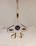 U.S. Air Force F-35 Jet Ornament Handcrafted Glass Military Keepsake