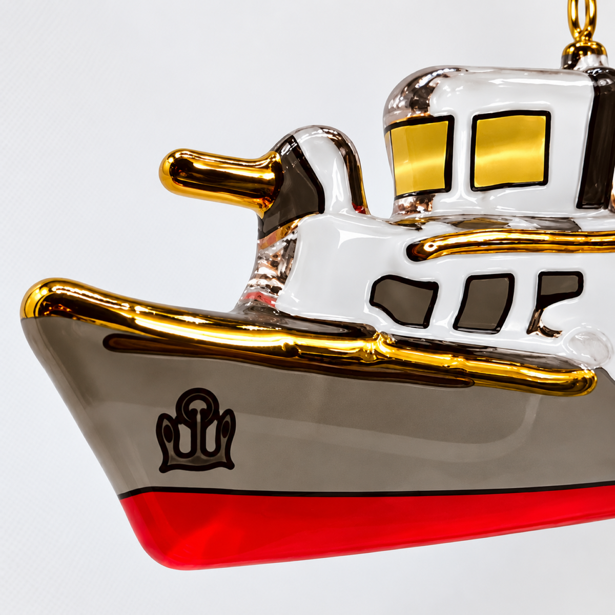 U.S. Navy Ship Ornament, Handcrafted Glass Military Ornament, Navy Gift, Navy Veteran Gift, Official Licensed