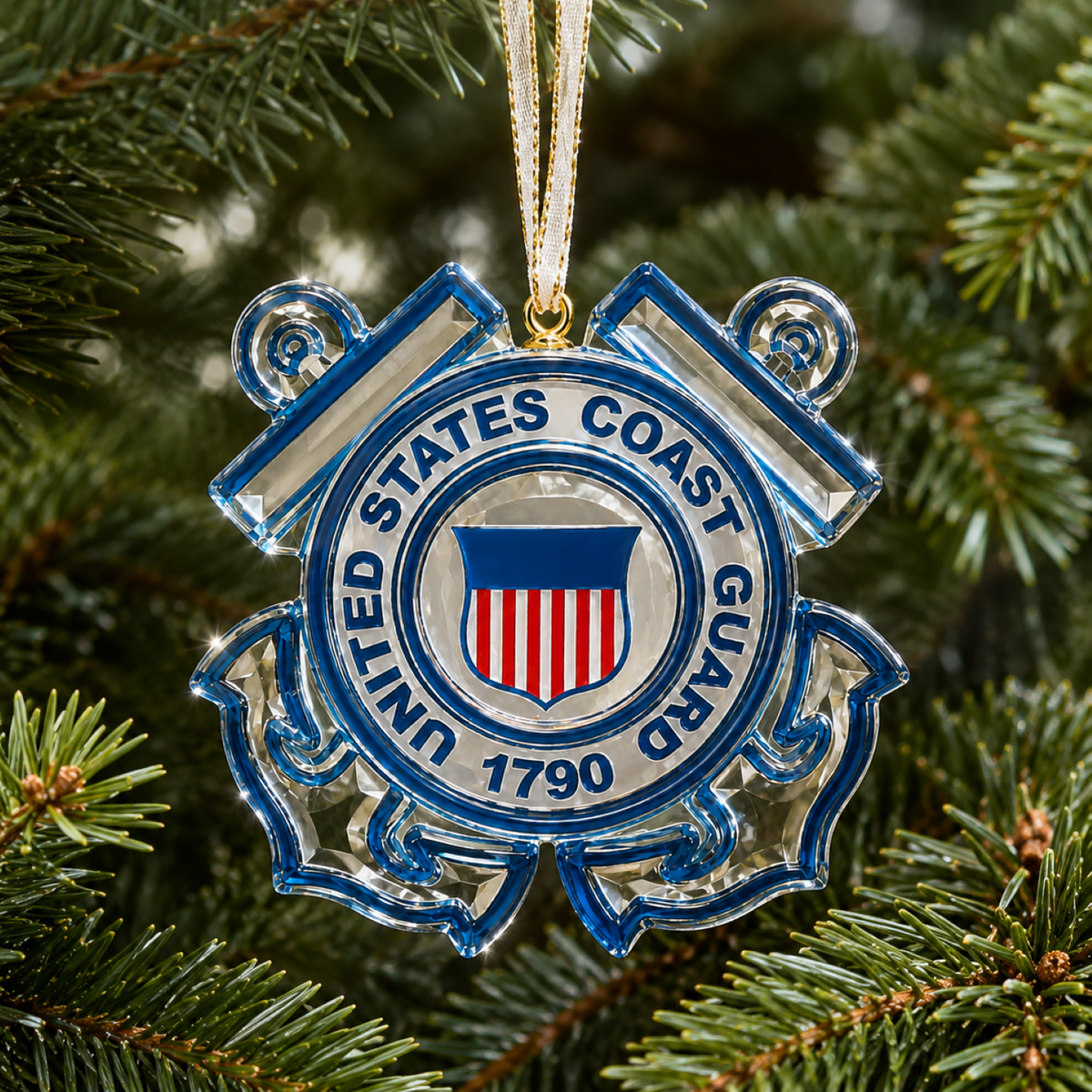 U.S. Coast Guard Christmas Ornament – Official Licensed Glass Ornament