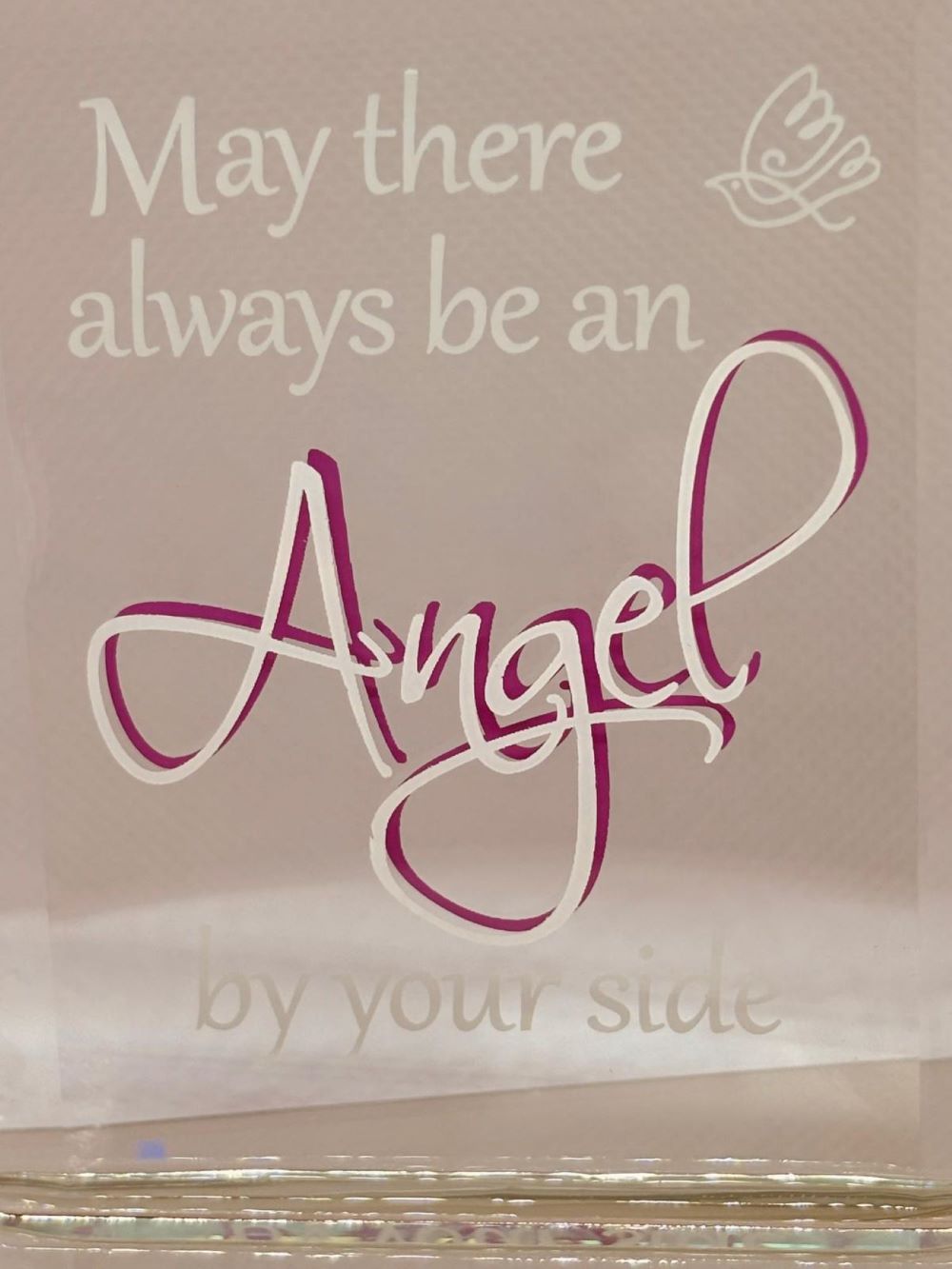 Angel By Your Side Glass Figurine | Handcrafted Angel with Crystal Heart Gift