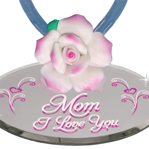 Glass Baron Butterfly "Mom I Love You" Collectible Figurine