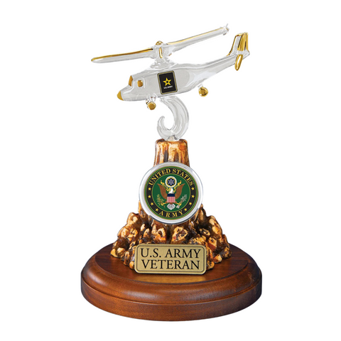 U.S. Army Helicopter Figurine, US Army Handmade Decor, Military Helicopter, Veteran Gift, Christmas Decor