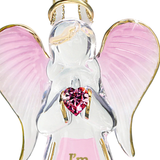 “I’m Blessed” Angel Ornament | Glass Angel Gift with Crystal Heart