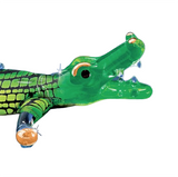 Lil Snapper Gator Handcrafted Glass Alligator Figurine with Gold