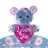 Mother's day Gift, Love You To the Moon & Back, I Love You Mom, Handcrafted Glass Bear Figurine, Animals Bear Gift, Gifts for Wife