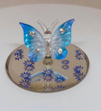 Blue Glass Butterfly Figurine | Handcrafted Nature-Inspired Decor