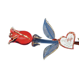 Handcrafted Red Rose with Gold Ribbon Wife, My Love My Best Friend Gift
