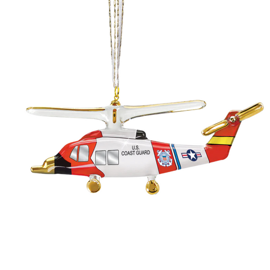 U.S. Coast Guard Jayhawk Helicopter Ornament Handcrafted Military Holiday Gift