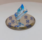 Blue Glass Butterfly Figurine | Handcrafted Nature-Inspired Decor