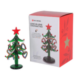 Love Is Love Rainbow Glass Christmas Tree Figurine 6”