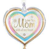 Christmas Ornament for Mom, Love You Mom Heart Ornament, Gift for Mom Home Décor