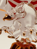 Patriotic Eagle Glass Figurine | USA Flag Wings American Pride Display Decor