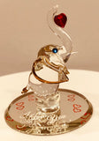 Glass Elephant Figurine Handcrafted Elephant Anniversary Valentine's Gift Animal Decor