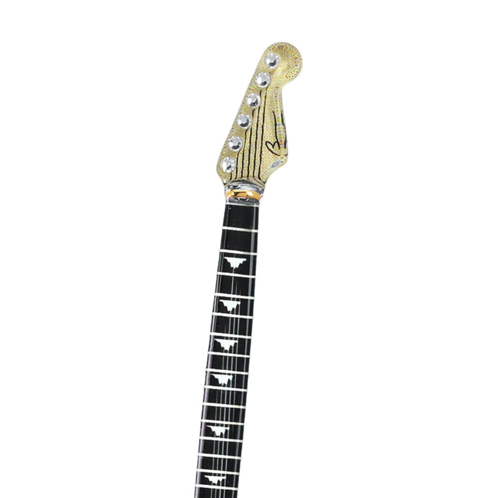 Vintage Tobacco Guitar Figurine Handcrafted Glass Music Collectible