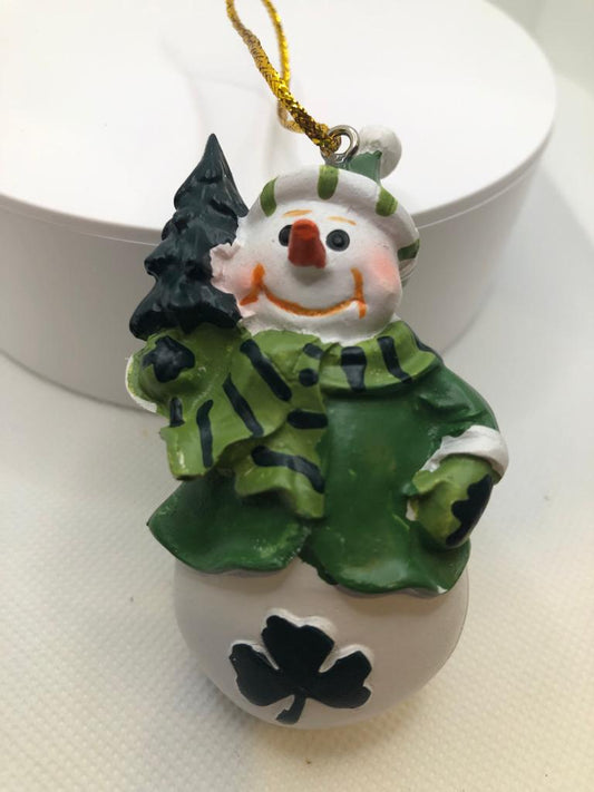 Irish Snowman Ornaments, Christmas Gift, Christmas Ornament, Home Decor, Gift for Her, Mom, Wife