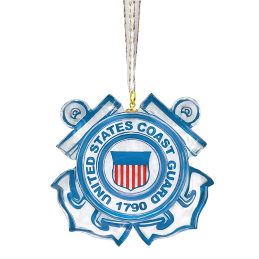 U.S. Coast Guard Glass Ornament Military Christmas Gift Official Licensed Keepsake