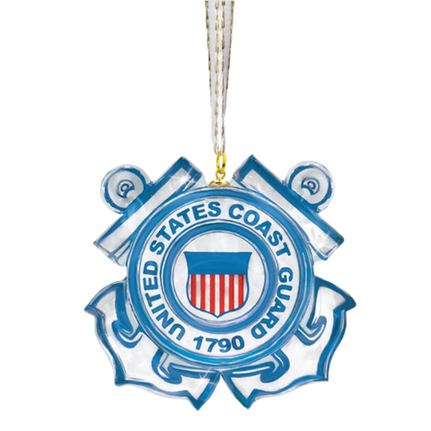 Coast Guard Ornament Christmas U.S. Coast Guard Emblem Ornament, Holiday Home Decor Gift