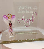 Angel By Your Side Glass Figurine | Handcrafted Angel with Crystal Heart Gift