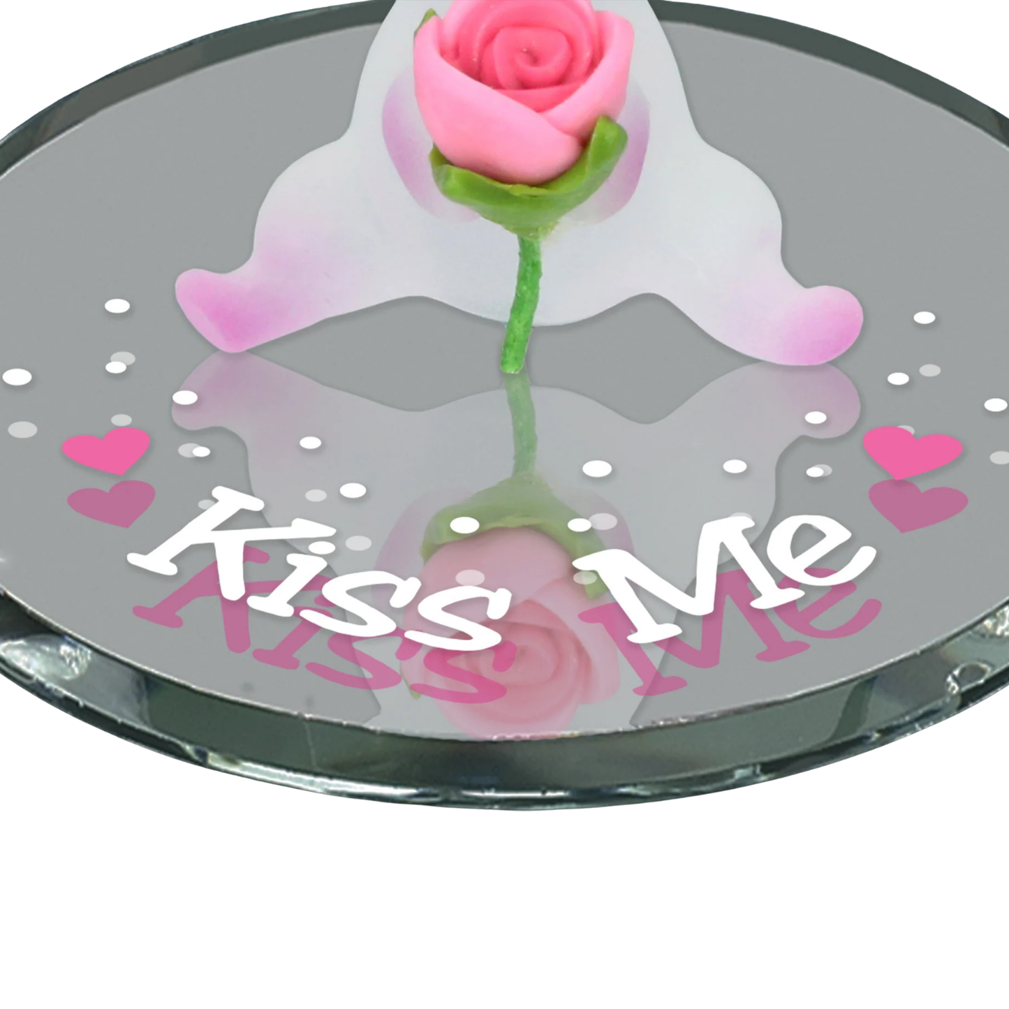 Pig Figurine with Rose, Handcrafted Glass Pig Gift, Romantic Gift, Valentine Gift, Love Collectible, Glass Decor