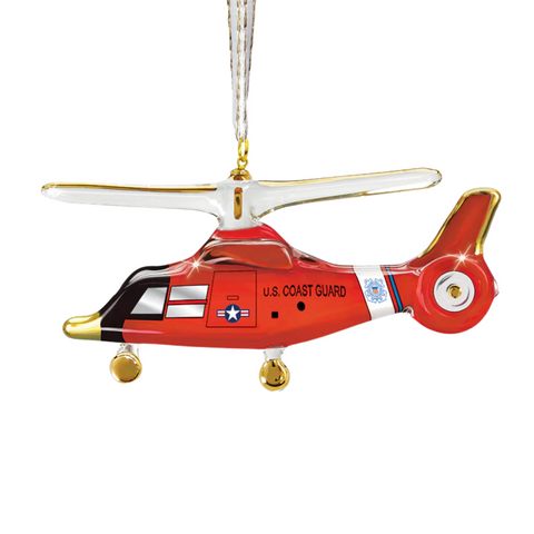 Coast Guard Ornament, Christmas Ornament, Dolphin Helicopter Ornament, Home Decor, Holiday Gift