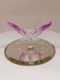 Believe in Miracles Butterfly Figurine | Handcrafted Glass Lavender Butterfly