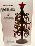 Love Is Love Rainbow Glass Christmas Tree Figurine 6”