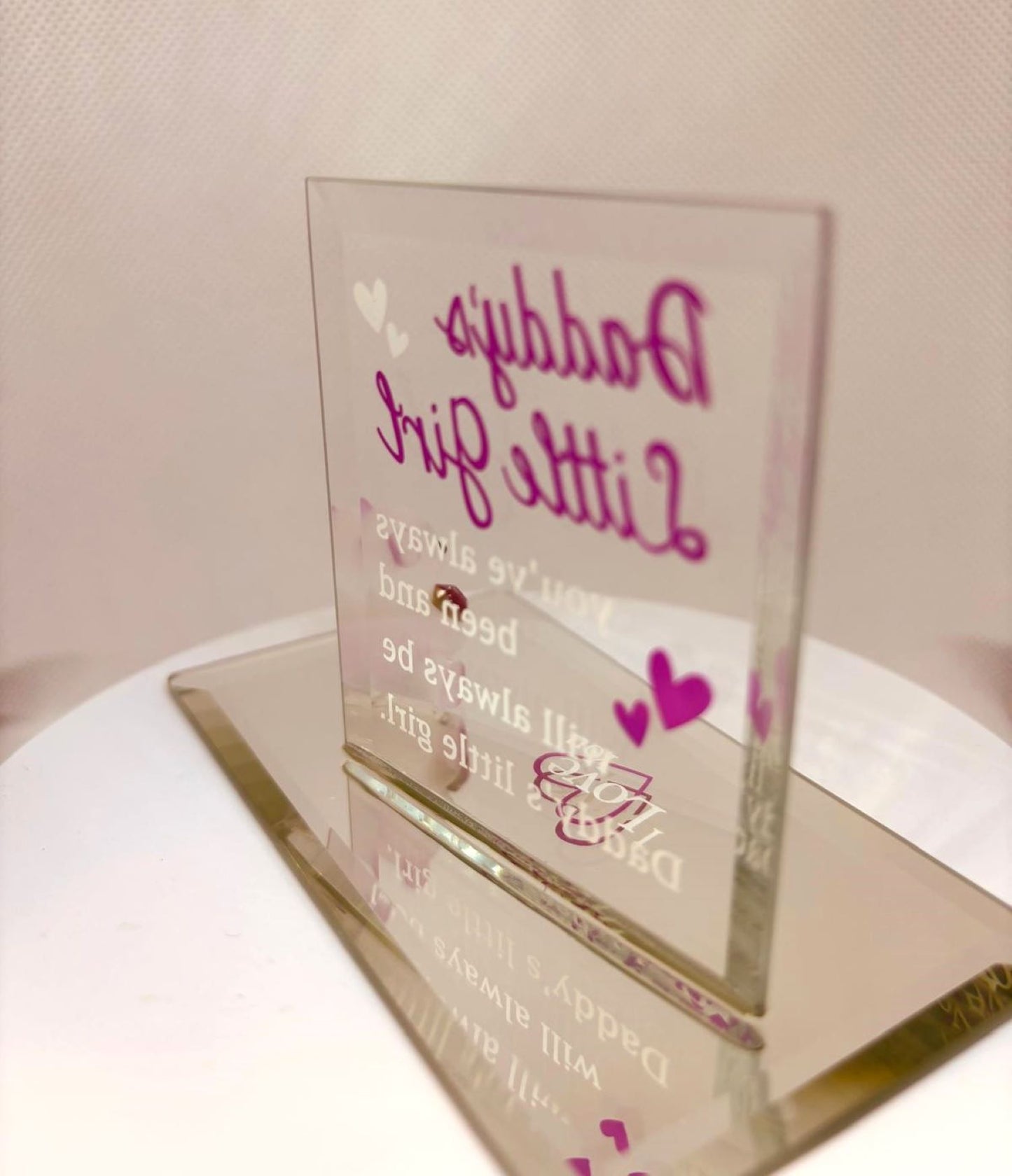Daddy’s Little Girl Bear Glass Figurine | Handcrafted Gift for Daughter