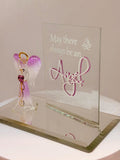 Angel By Your Side Glass Figurine | Handcrafted Angel with Crystal Heart Gift