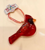 Glass Cardinal Ornament Handcrafted Cardinal Figurine Holiday Gift