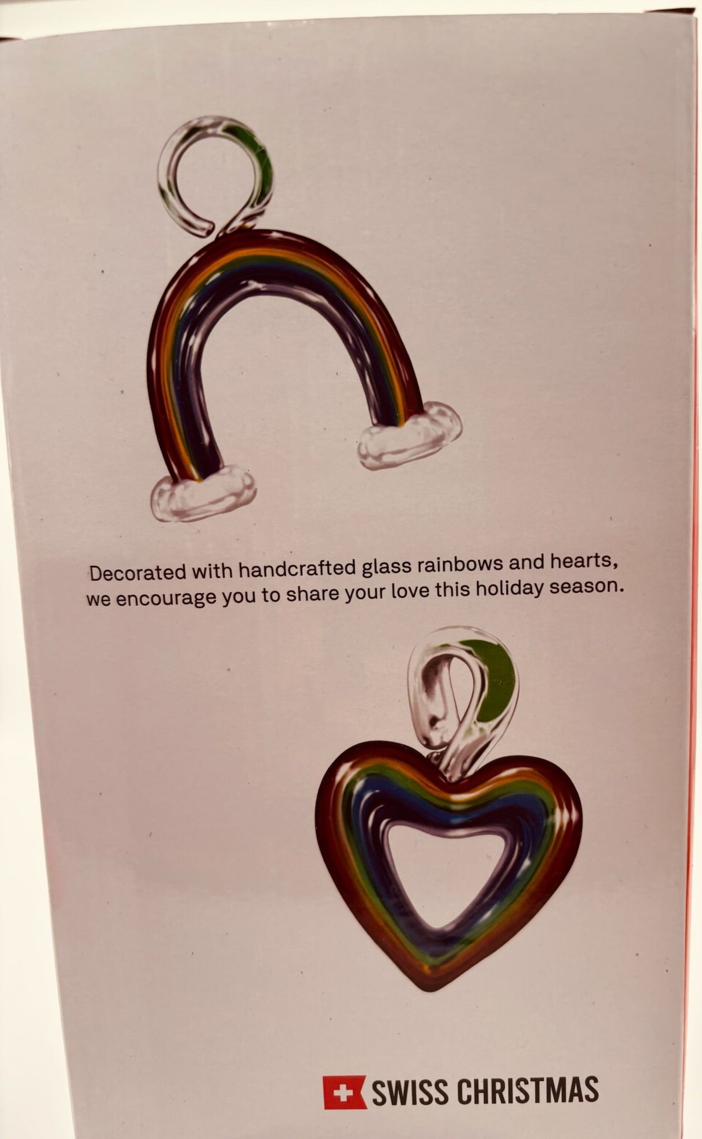 Love Is Love Rainbow Glass Christmas Tree Figurine 6”