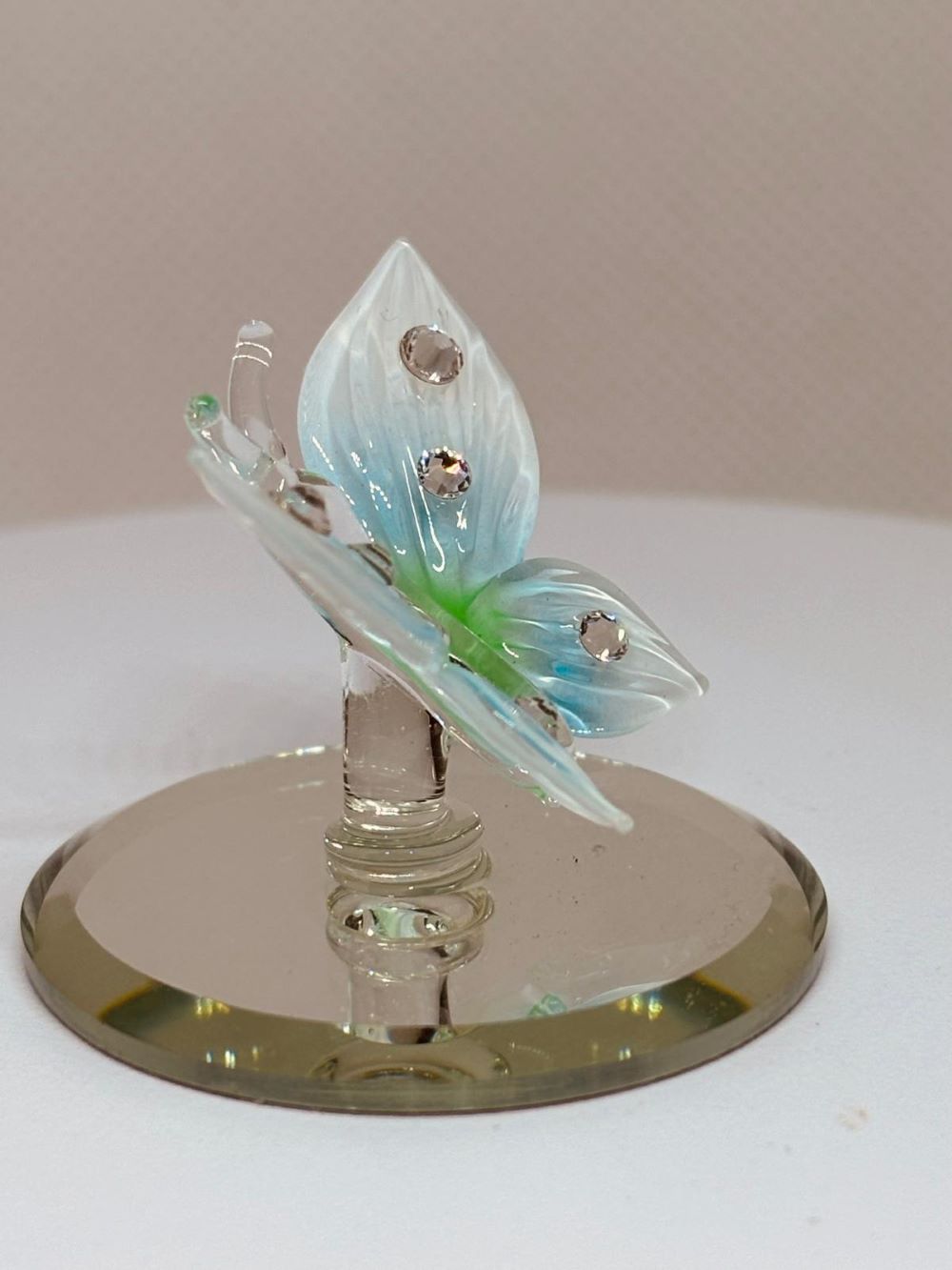 Beautiful Butterfly Glass Figurine | Handcrafted Crystal Butterfly Decor