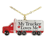 Truck Necklace, Handcrafted Truck Driver Necklace, Gift for Wife, Holiday Gift