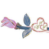 Glass Pink Rose Mother's Day Gift for Mom Home Decoration