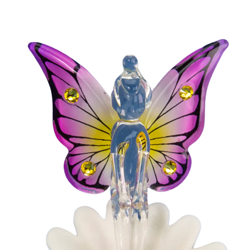 Sunburst Fairy on Daisy, Glass Crystal Figurine, Handmade Fairy Daisy Decor, Home Decor Gift Ideas for Her, Mom, Wife