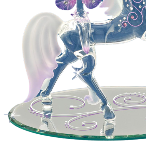 Glass Baron Unicorn with Purple Fairy Collectible Figurine