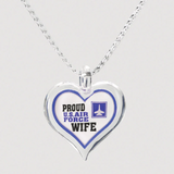 Air Force Wife Necklace, Air Force Spouse Necklace, Heart Necklace Gift for Wife, Christmas Gift for Wife, Anniversary Gift