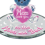 To the Moon and Back, Glass Bear Figurine, Handcrafted Bear Statue, I Love You Mom, Mother's day Gift