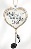 Music Christmas Ornament, Music Joy of Life Ornament Handmade Gift for Music Lovers