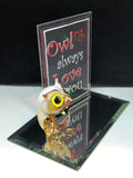 Glass Owl Figurine Always Love You with 22Kt Gold Accents