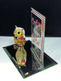 Glass Owl Figurine Always Love You with 22Kt Gold Accents