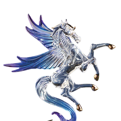 Glass Celestial Pegasus, Crystals Pegasus Figurine, Handmade Gift, Christmas Gift For Horse Lovers, Home Decor
