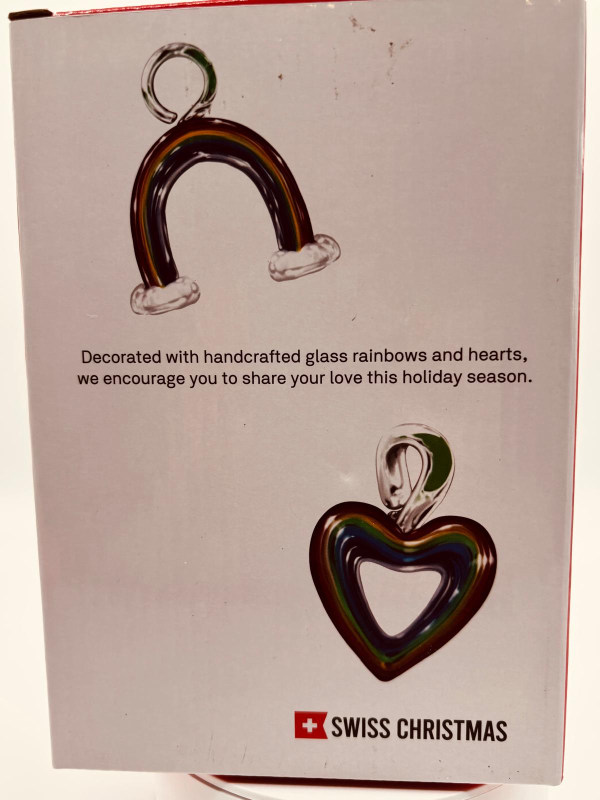 Love Is Love Rainbow Christmas Tree | Pride Holiday Decor with Mini Ornaments