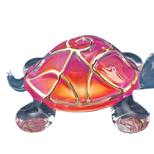 Sunrise Turtle, Glass Colored Turtle Figurine, Crystal Turtle, Ocean Theme, Gifts for Him/Her, Home Decor