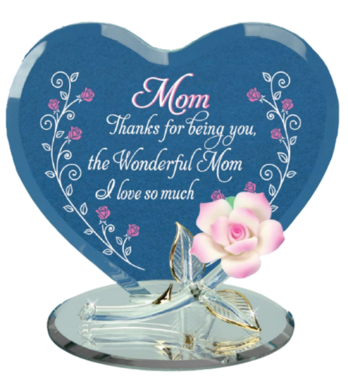 Rose Flower for Mom, Mothers Day Gift, Porcelain Rose for Wonderful Mom, Handcrafted Figurine, Gift for Grandma