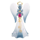 White Angel Figurine, Handcrafted Glass Angel, Crystals Angel Gift, Angel Statue, Holiday Gifts for Her/Him, Home Decor