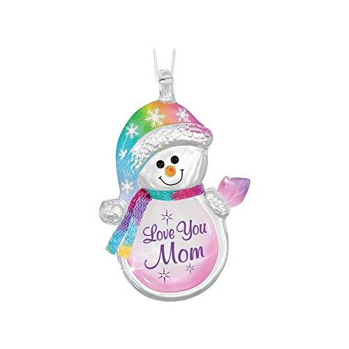 Mom Christmas Ornament, Glass Snowman Ornament, Glass Handmade Ornaments, Christmas Tree Ornament, Christmas Gift for Her, Mother